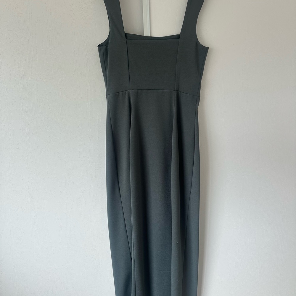 Show Me Your MuMu Sage Green Square-Neck Midi Dress